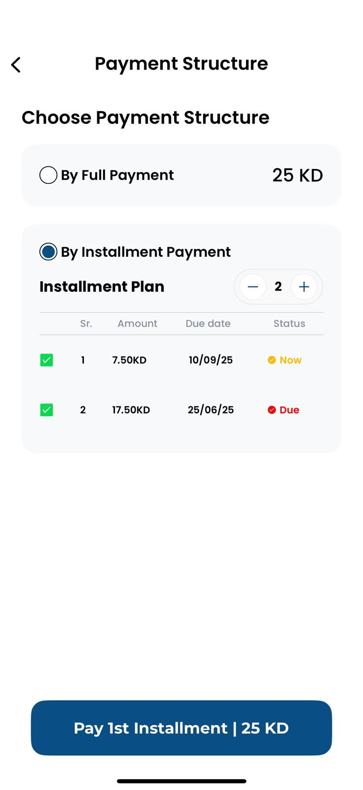 Bright Future app: secure payment