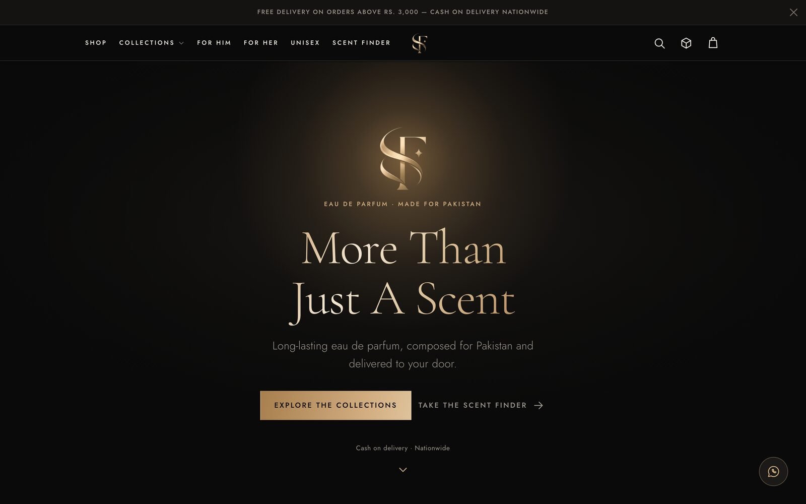 The Sky Fragrances homepage